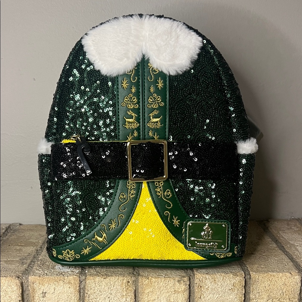 Loungefly Green and Yellow Sequin Backpack